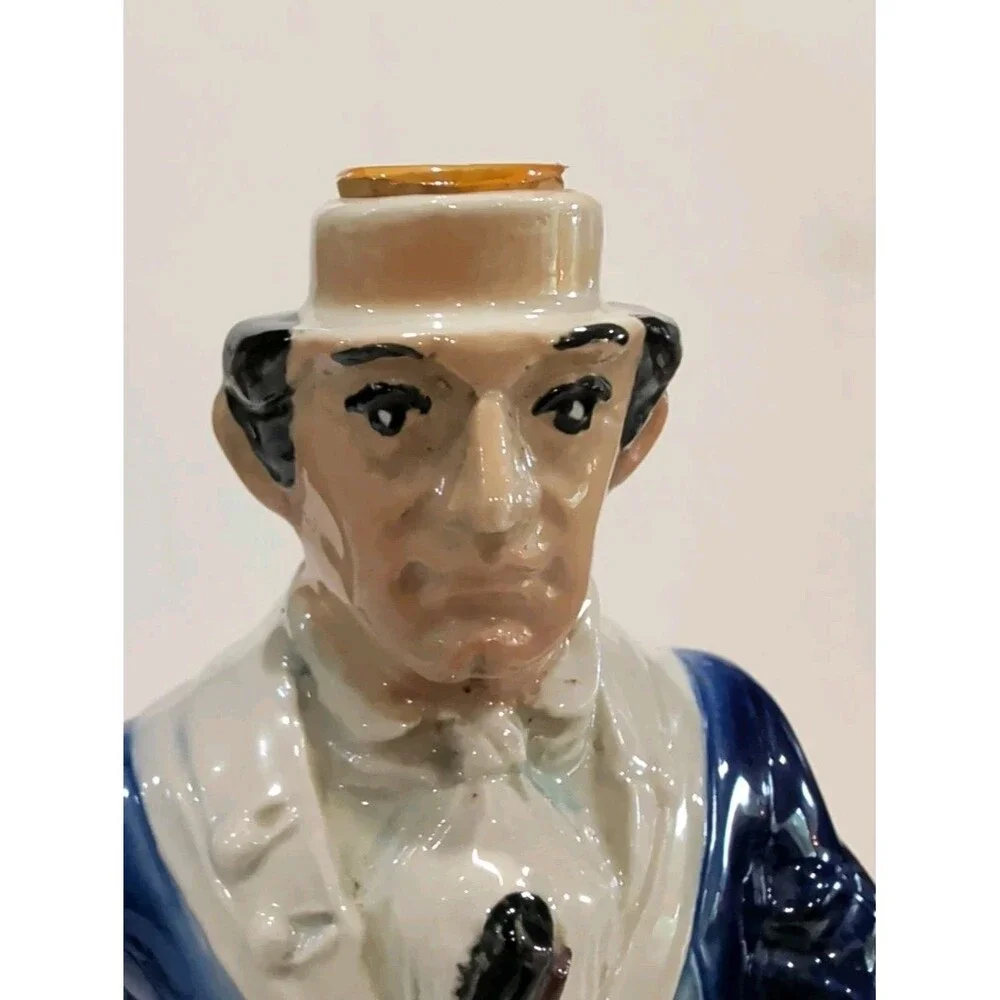 Vintage Ezra Brooks 1975 Soldier Cavalry Blue Coat Bottle Decanter Empty